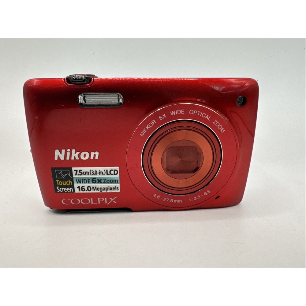 Nikon Coolpix S4200 Digital Camera Red 16.0 MP 6x Optical Zoom Touch Screen READ